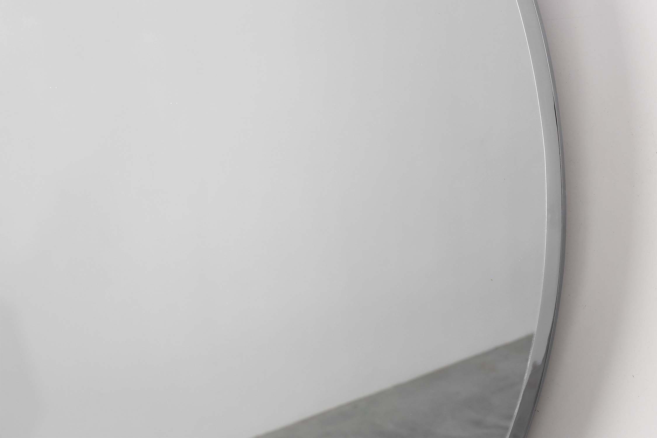 Art Deco Oval Nickel‑Plated Metal Mirror, Belgium, ca. 1925thumbnail